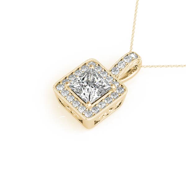 Square Halo Diamond Pendant · 2.04 ct tw