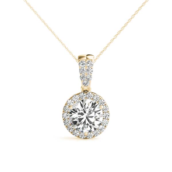 Round Halo Diamond Pendant · 1.45 ct tw