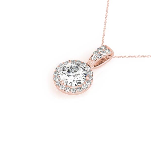 Round Halo Diamond Pendant · 0.64 ct tw