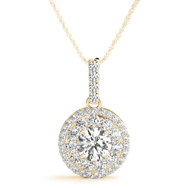 Round Halo Diamond Pendant · 1.88 ct tw