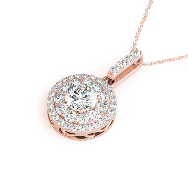 Round Halo Diamond Pendant · 1.64 ct tw