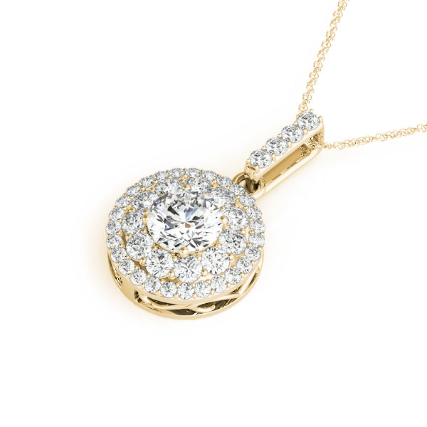 Round Halo Diamond Pendant · 1.26 ct tw