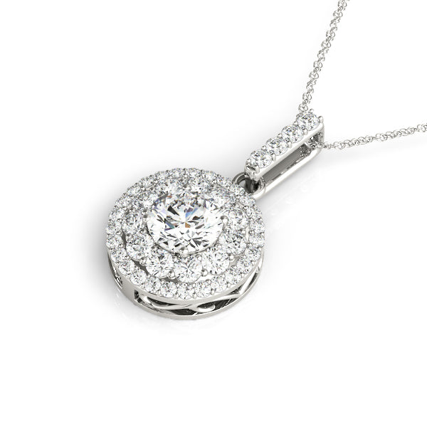 Round Halo Diamond Pendant · 1.64 ct tw