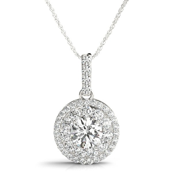 Round Halo Diamond Pendant · 1.64 ct tw