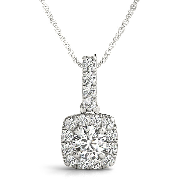 Round Halo Diamond Pendant · 1.40 ct tw