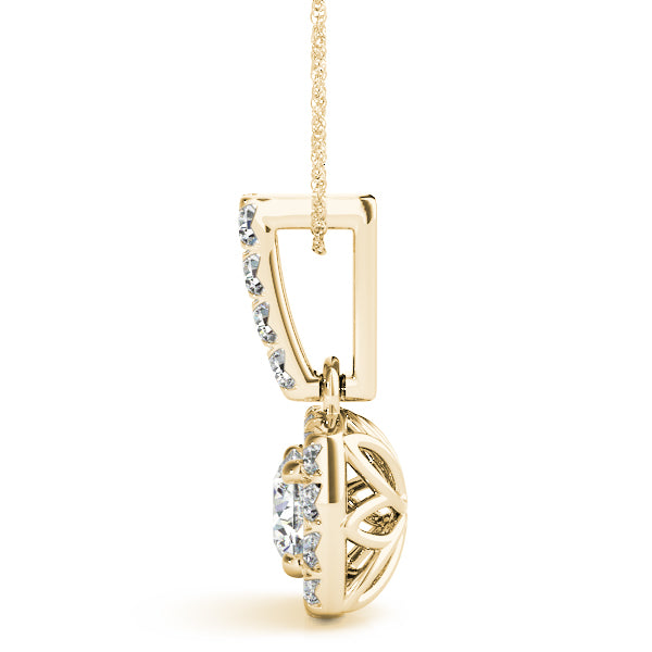 Round Halo Diamond Pendant · 1.40 ct tw
