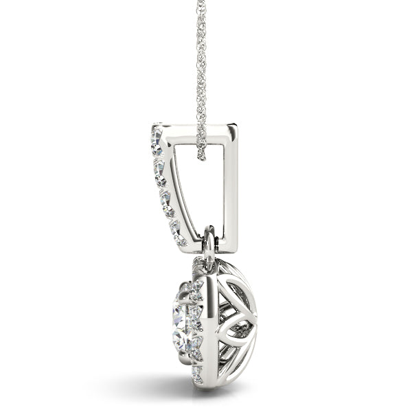 Round Halo Diamond Pendant · 1.40 ct tw