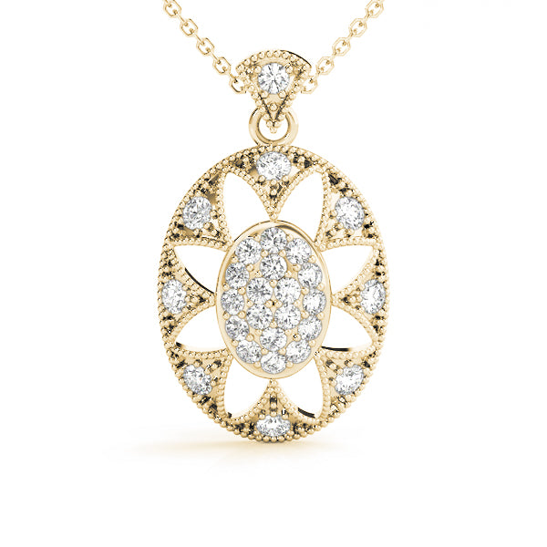Oval Fashion Cluster Diamond Pendant · 0.32 ct tw