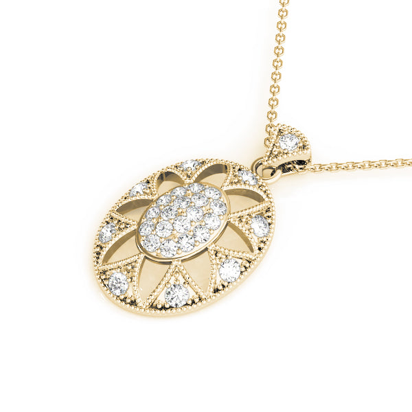 Oval Fashion Cluster Diamond Pendant · 0.32 ct tw