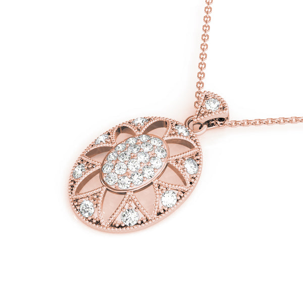 Oval Fashion Cluster Diamond Pendant · 0.32 ct tw