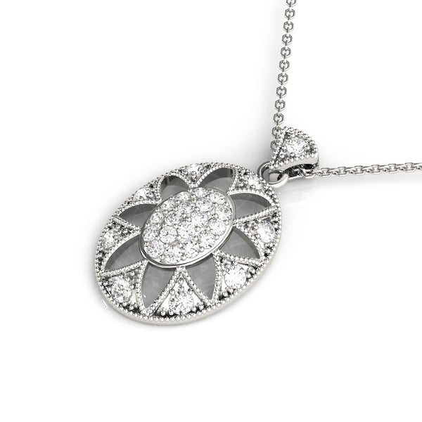 Oval Fashion Cluster Diamond Pendant · 0.32 ct tw