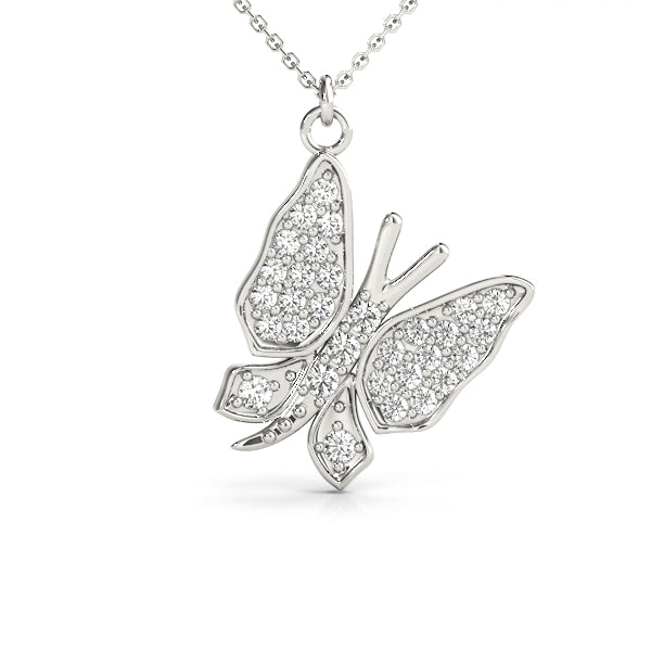 Butterfly Charm Diamond Pendant · 0.47 ct tw