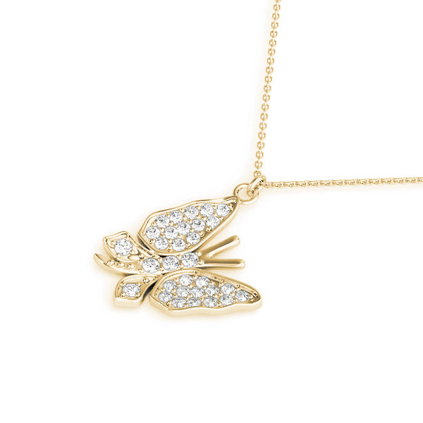 Butterfly Charm Diamond Pendant · 0.47 ct tw
