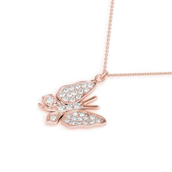Butterfly Charm Diamond Pendant · 0.47 ct tw