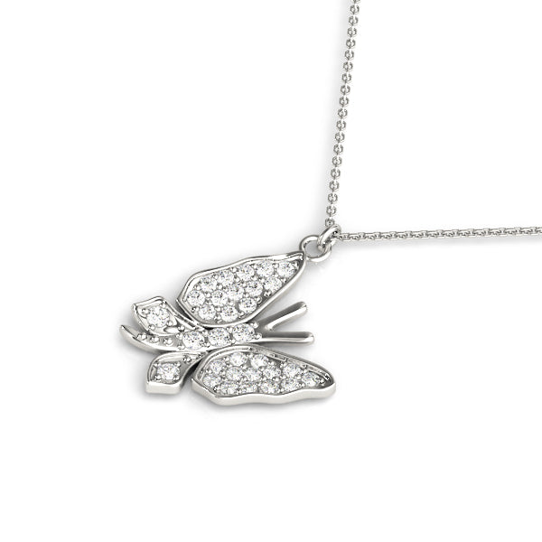 Butterfly Charm Diamond Pendant · 0.47 ct tw