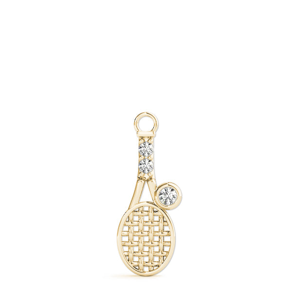 Tennis Racket Charm Diamond Pendant · 0.06 ct tw