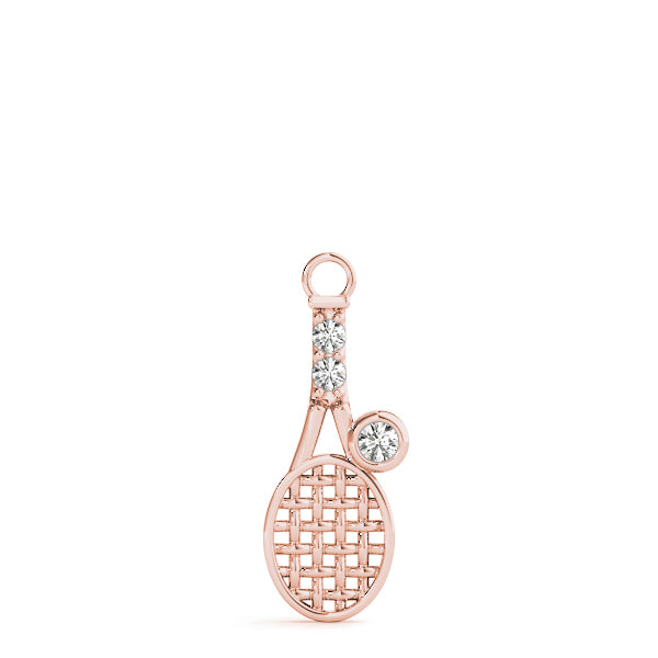 Tennis Racket Charm Diamond Pendant · 0.06 ct tw