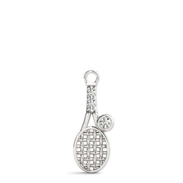 Tennis Racket Charm Diamond Pendant · 0.06 ct tw