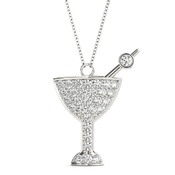 Martini Glass Charm Diamond Pendant · 0.47 ct tw