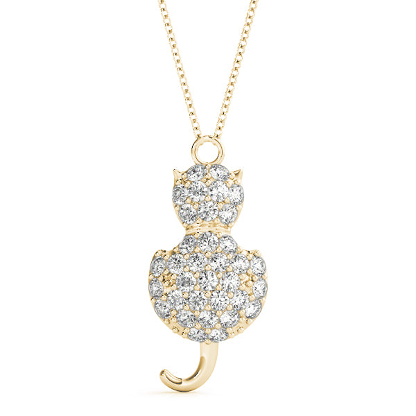 Cat Charm Diamond Pendant · 0.51 ct tw