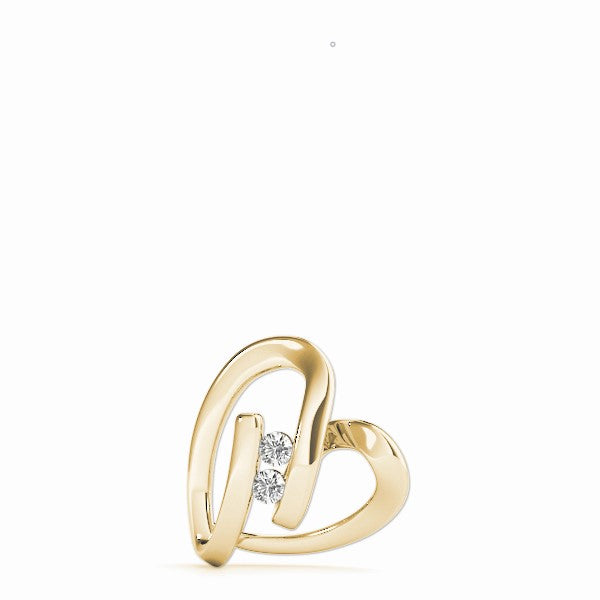 Heart Two-Stone Diamond Pendant · 0.46 ct tw