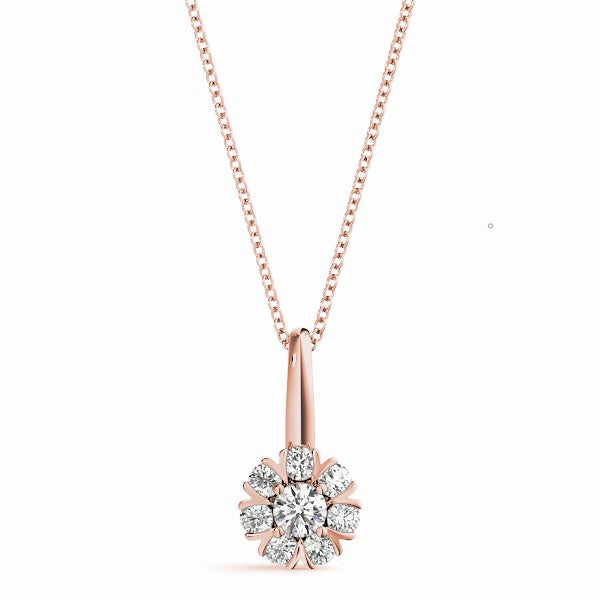 Round Cluster - Split Prongs Diamond Pendant · 0.36 ct tw