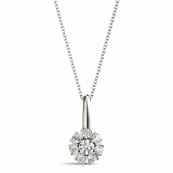 Round Cluster - Split Prongs Diamond Pendant · 0.36 ct tw