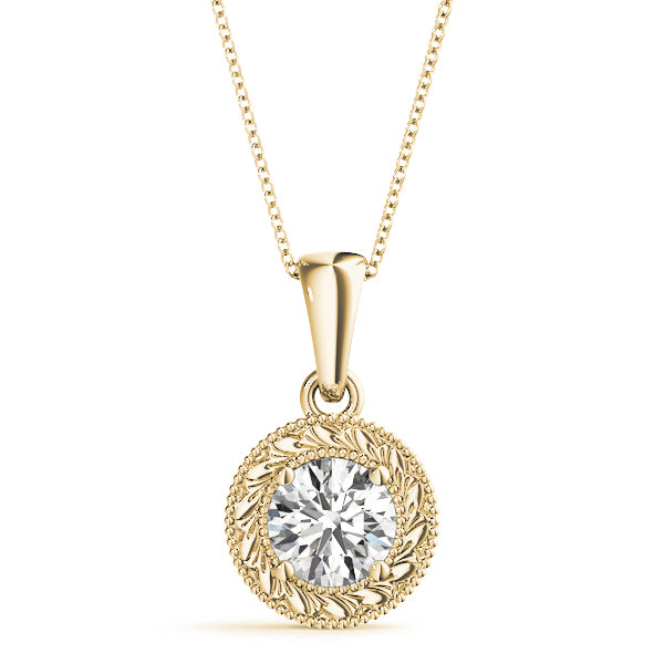 Round Diamond Solitaire Pendant · 0.50 ct tw