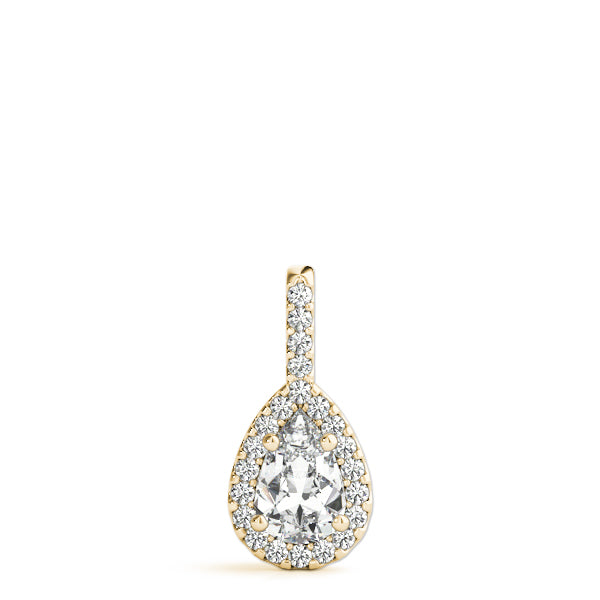 Pear Halo Diamond Pendant · 0.51 ct tw