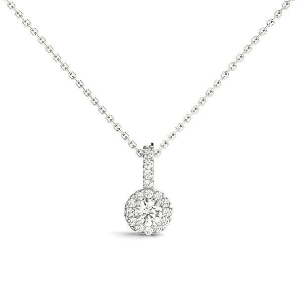 Round Cushion Halo Diamond Pendant · 0.18 ct tw