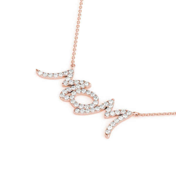 Mom -script Diamond Pendant · 0.25 ct tw