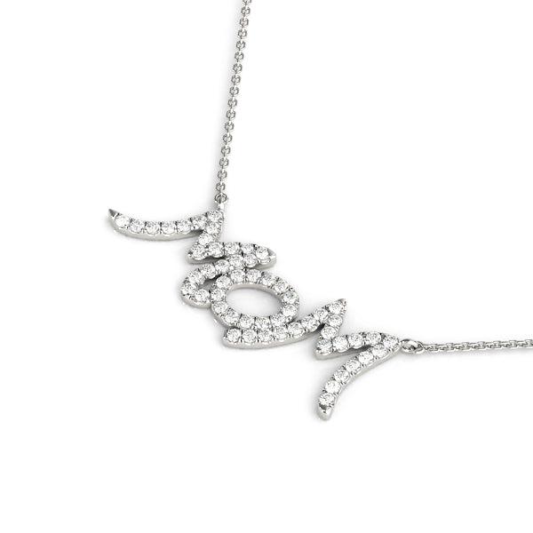 Mom -script Diamond Pendant · 0.25 ct tw