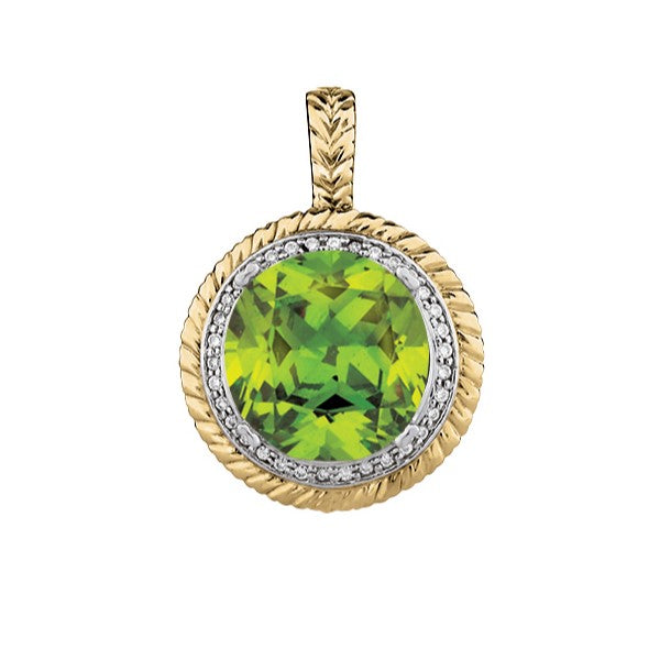Round Oval Gemstone Pendant · 7.92 ct tw