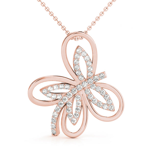 Butterfly Diamond Pendant · 0.27 ct tw