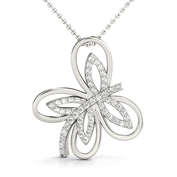 Butterfly Diamond Pendant · 0.27 ct tw