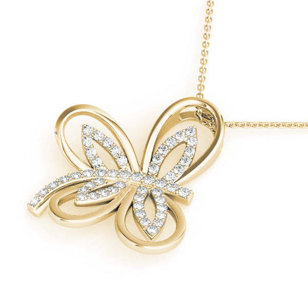 Butterfly Diamond Pendant · 0.27 ct tw
