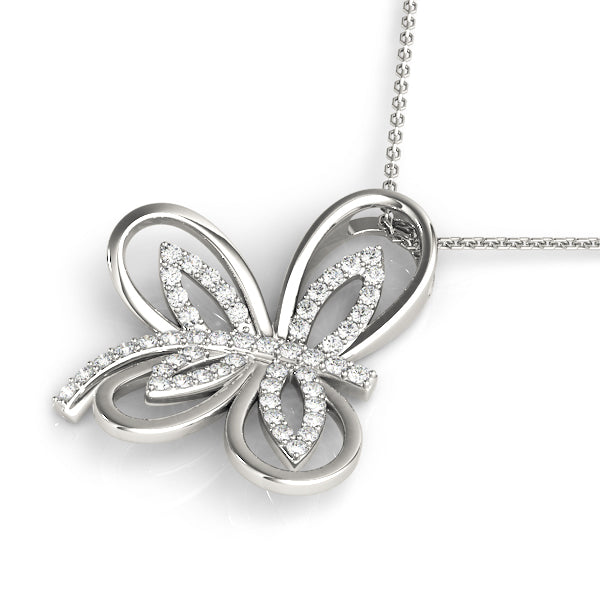 Butterfly Diamond Pendant · 0.27 ct tw