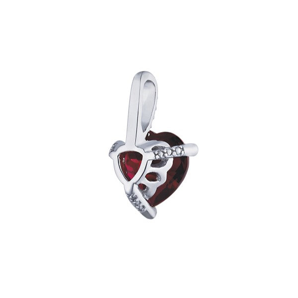Heart Gemstone Pendant · 0.03 ct tw