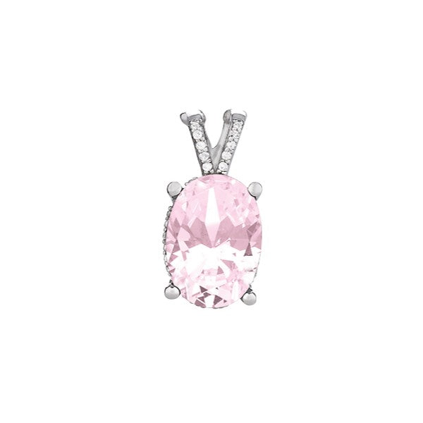 Oval Gemstone Pendant · 0.25 ct tw