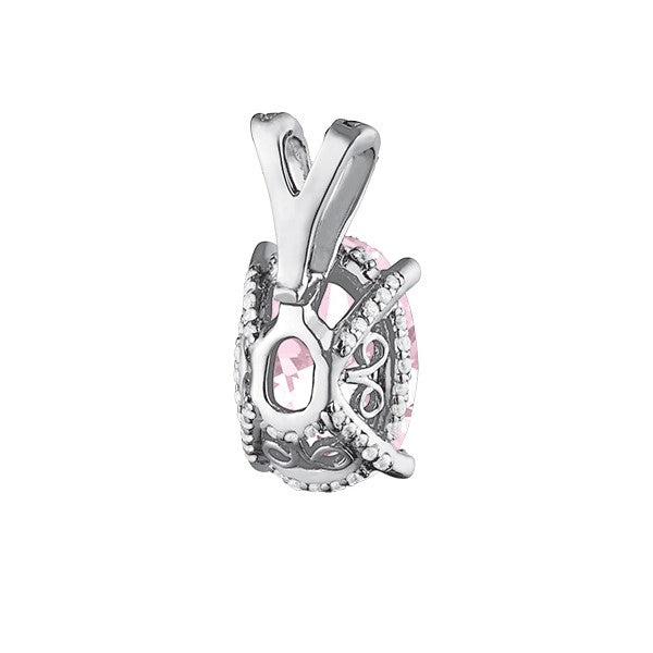 Oval Gemstone Pendant · 0.25 ct tw