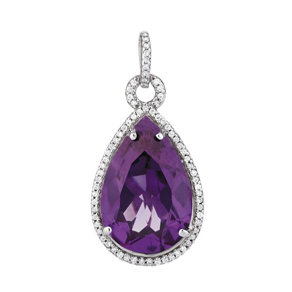 Pear Gemstone Pendant · 0.30 ct tw