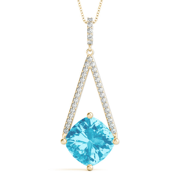 Cushion Gemstone Pendant · 0.21 ct tw