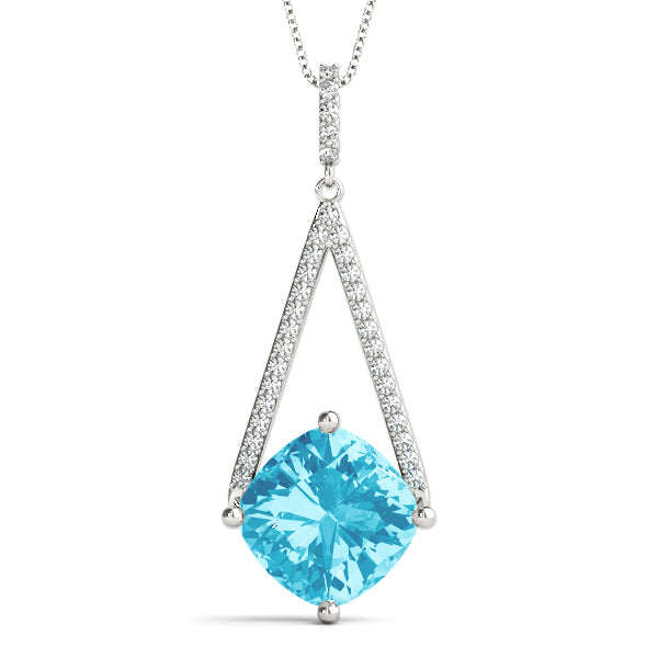 Cushion Gemstone Pendant · 0.21 ct tw
