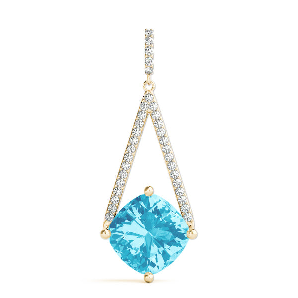 Cushion Gemstone Pendant · 0.21 ct tw