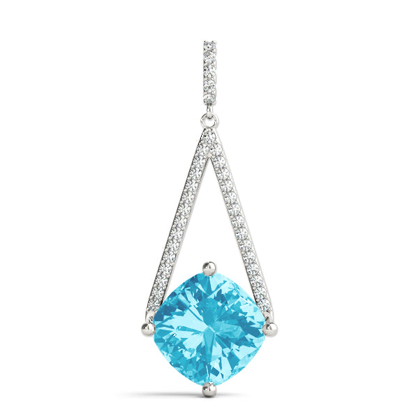 Cushion Gemstone Pendant · 0.21 ct tw