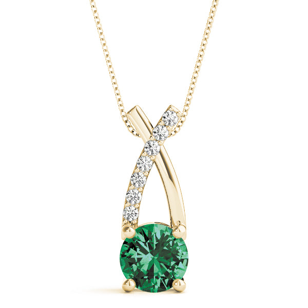 Round Gemstone Pendant · 1.10 ct tw