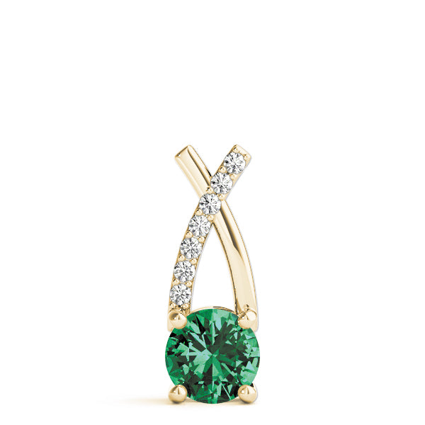 Round Gemstone Pendant · 1.10 ct tw