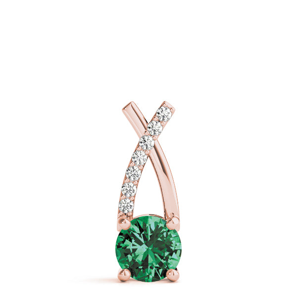 Round Gemstone Pendant · 1.10 ct tw