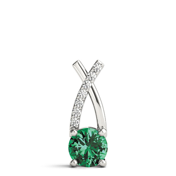 Round Gemstone Pendant · 1.10 ct tw