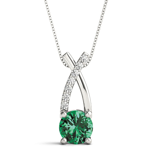 Round Gemstone Pendant · 1.60 ct tw
